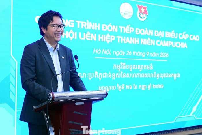 Ông Sann Vathana phát biểu tại chương trình. Ảnh: Xuân Tùng