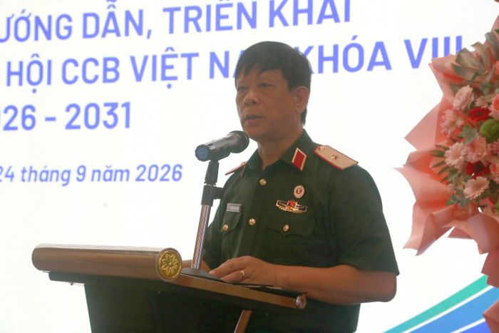 Thiếu tướng Nguyễn Huy Hoàng phổ biến những nội dung mới của Điều lệ Hội CCB Việt Nam khóa VIII, nhiệm kỳ 2026-2031.