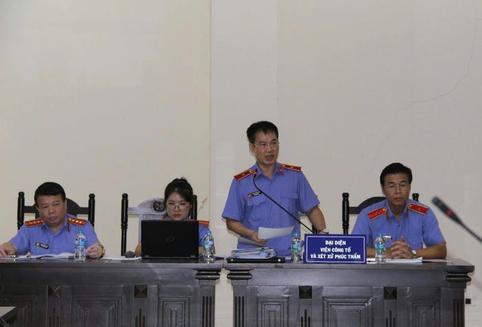 Đại diện VKS tại phiên tòa phúc thẩm.
