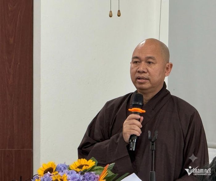 Thượng tọa Thích Đức Thiện, Phó Chủ tịch, Tổng Thư ký Hội đồng Trị sự Giáo hội Phật giáo Việt Nam. Ảnh: Bình Minh