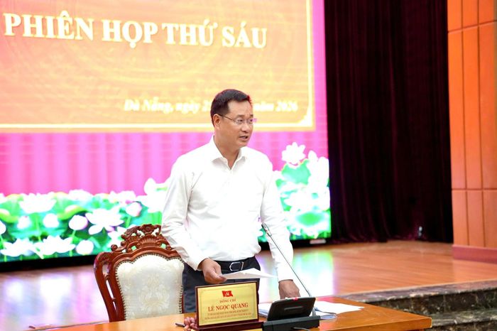 Ông Lê Ngọc Quang phát biểu tại cuộc họp. Ảnh: A.Đ
