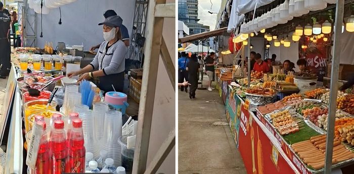 Tại sự kiện có nhiều gian hàng với nhiều món ngon phục vụ thực khách