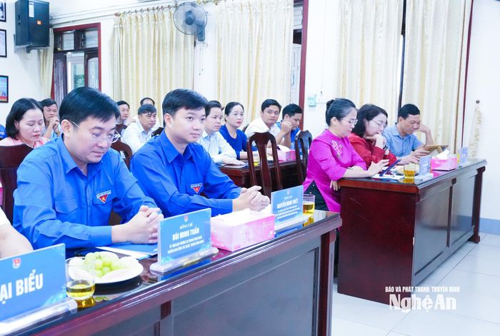 Lãnh đạo Trung ương Đoàn tham dự Lễ Công bố công tác cán bộ. Ảnh: Mai Hoa