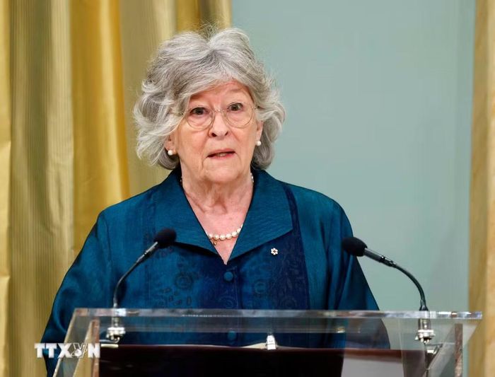 Toàn quyền Canada Louise Arbour phát biểu. (Ảnh: Thống Nhất/TTXVN)
