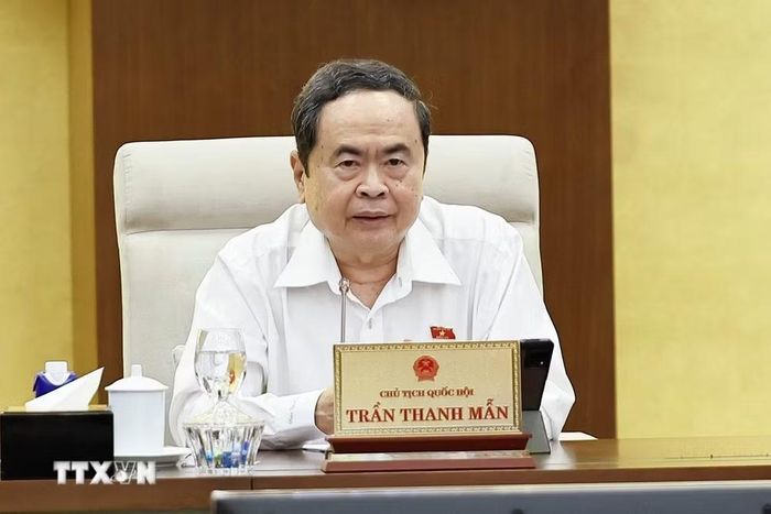 Chủ tịch Quốc hội Trần Thanh Mẫn phát biểu. (Ảnh: Doãn Tấn/TTXVN)