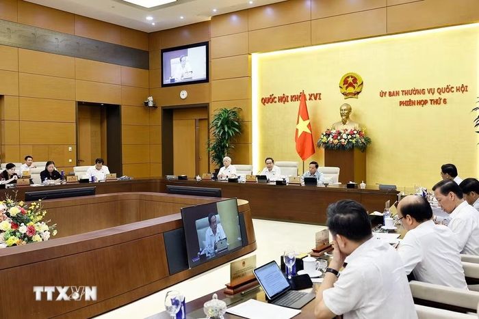 Chủ tịch Quốc hội Trần Thanh Mẫn phát biểu. (Ảnh: Doãn Tấn/TTXVN)