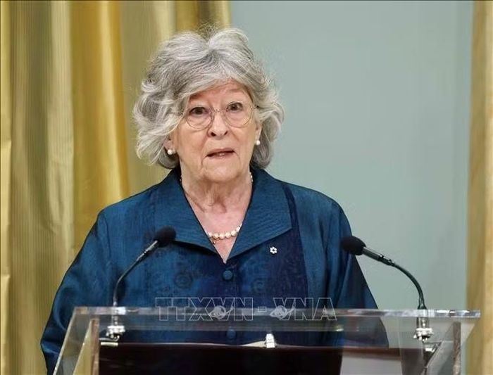 Toàn quyền Canada Louise Arbour phát biểu. Ảnh: Thống Nhất/TTXVN