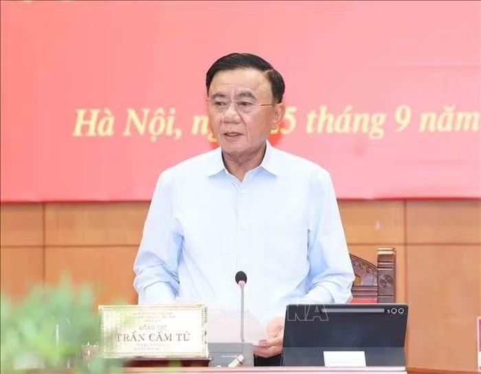 Thường trực Ban Bí thư Trần Cẩm Tú phát biểu chỉ đạo phiên họp. Ảnh: Phương Hoa/TTXVN