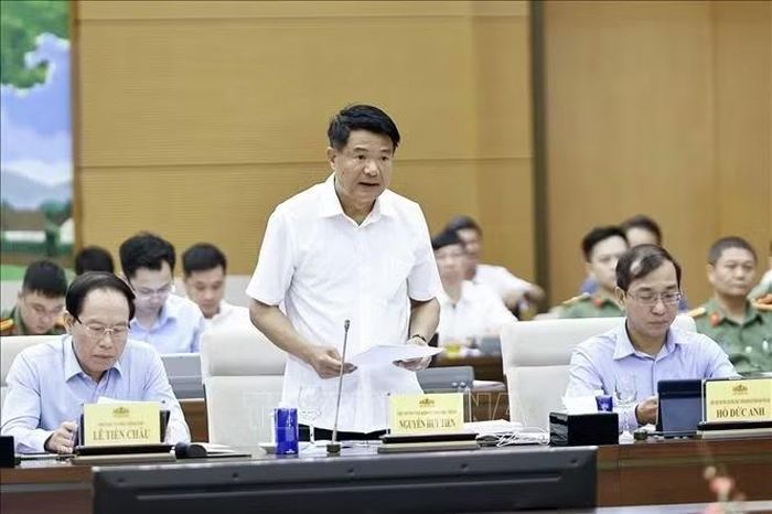Viện trưởng Viện Kiểm sát nhân dân tối cao Nguyễn Huy Tiến phát biểu. Ảnh: Doãn Tấn/TTXVN