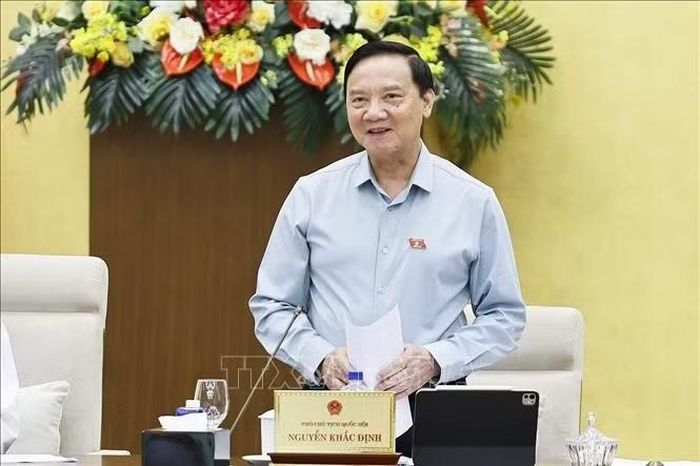 Phó Chủ tịch Quốc hội Nguyễn Khắc Định phát biểu. Ảnh: Doãn Tấn/TTXVN