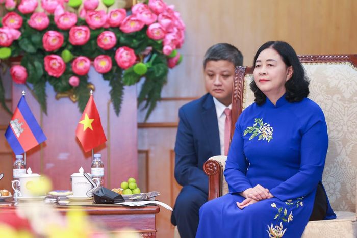 Bà Bùi Thị Minh Hoài, Ủy viên Bộ Chính trị, Bí thư Trung ương Đảng, Chủ tịch Ủy ban Trung ương MTTQ Việt Nam.