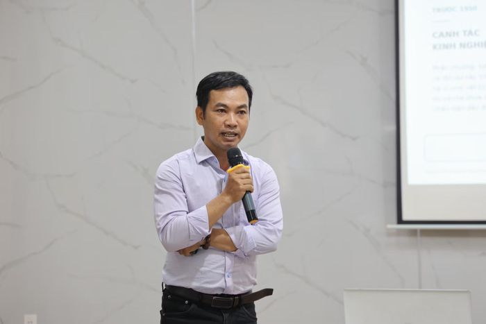 TS Lâm Văn Hà, Viện Công nghệ tiên tiến (Viện Hàn lâm Khoa học và Công nghệ Việt Nam), chia sẻ tại sự kiện.
