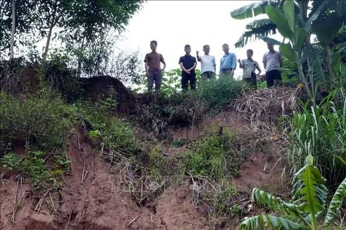 Chính quyền xã Đồng Lê thường xuyên kiểm tra, lên phương án di dời hàng chục hộ dân bị ảnh hưởng bởi tình trạng sạt lở bờ sông Gianh.