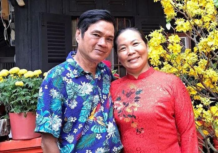 Nghệ sĩ Mai Trần và bà xã Quỳnh Vân. Ảnh: FBNV