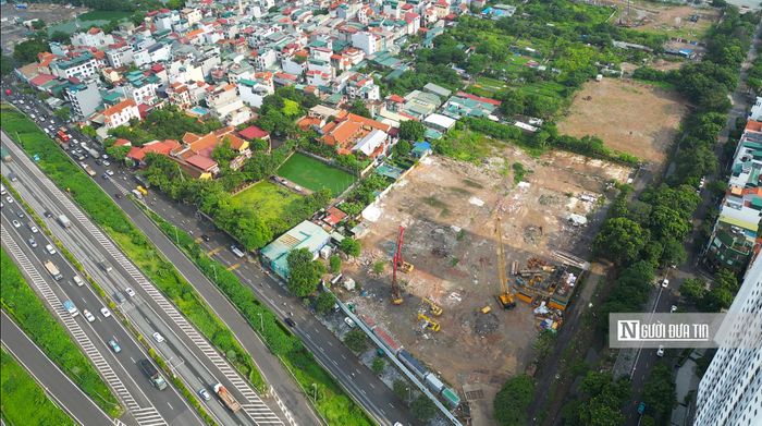 Dự án nằm sát đường vành đai 3 hướng về phía cầu Thanh Trì.