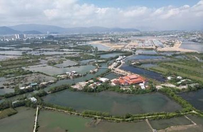 Một trong những khung về đầm Thị Nại được giới thiệu tại Triển lãm.