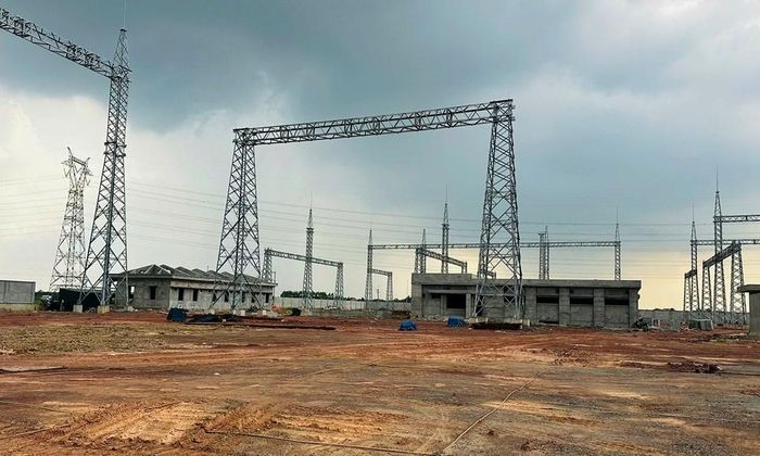 Dự án Trạm biến áp 500kV Bắc Ninh đang tập trung thi công. Ảnh: Thúy Hiền/BNEWS/TTXVN