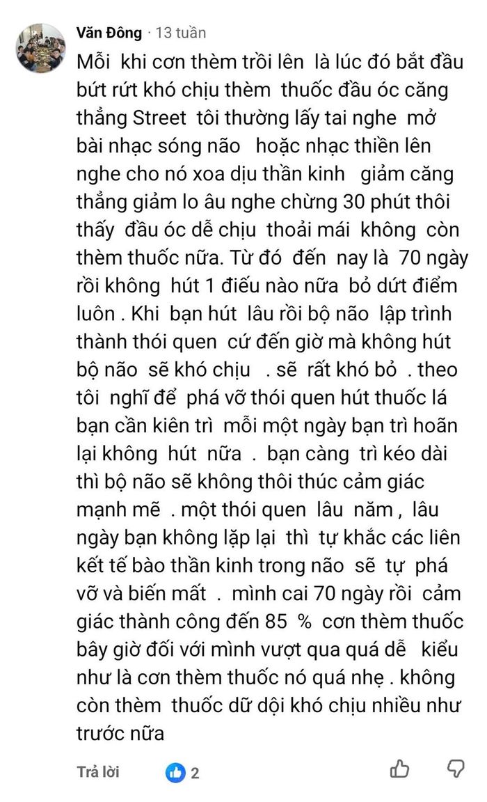 Tài khoản Văn Đồng chia sẻ.