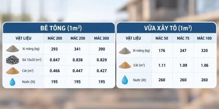 Hướng dẫn cấp phối theo Mác bê tông – xi măng Tân Thắng