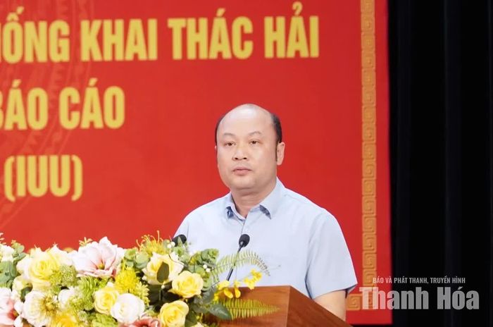 Phó Chủ tịch UBND tỉnh Cao Văn Cường phát biểu tại hội nghị.