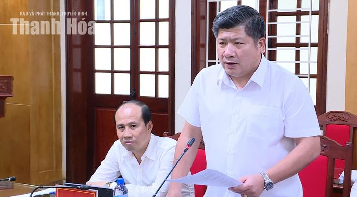 Đại diện lãnh đạo Sở Nông nghiệp và Môi trường phát biểu tại hội nghị
