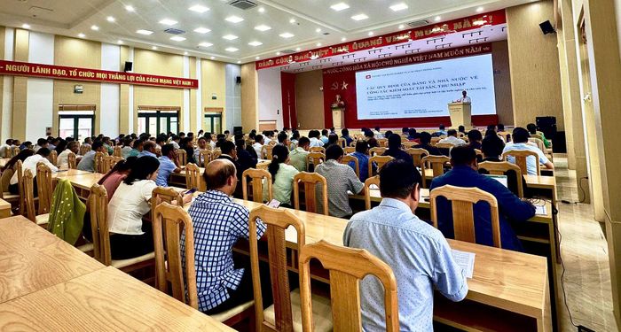 Toàn cảnh buổi tập huấn công tác kiểm soát tài sản, thu nhập ngày 24/9.