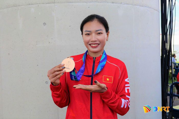 Vận động viên Dư Thị Bông có lần thứ 3 giành Huy chương Đồng tại ASIAD. Ảnh do nhân vật cung cấp