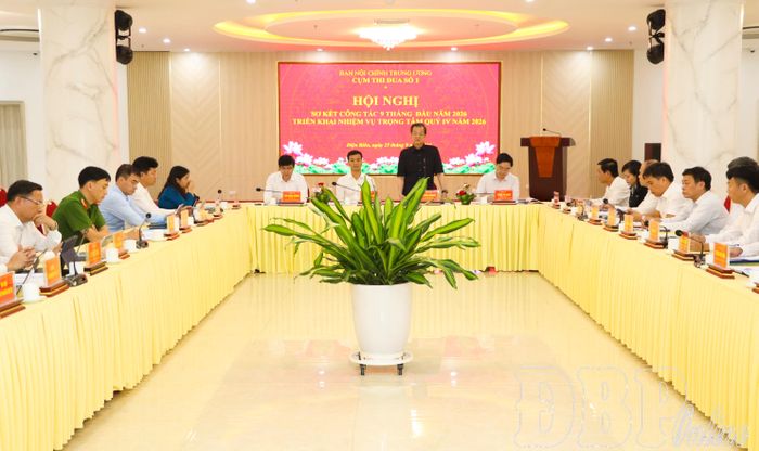 Đồng chí Lê Hồng Quang, Ủy viên Ban Chấp hành Trung ương Đảng, Phó Trưởng Ban Nội chính Trung ương phát biểu chỉ đạo hội nghị.