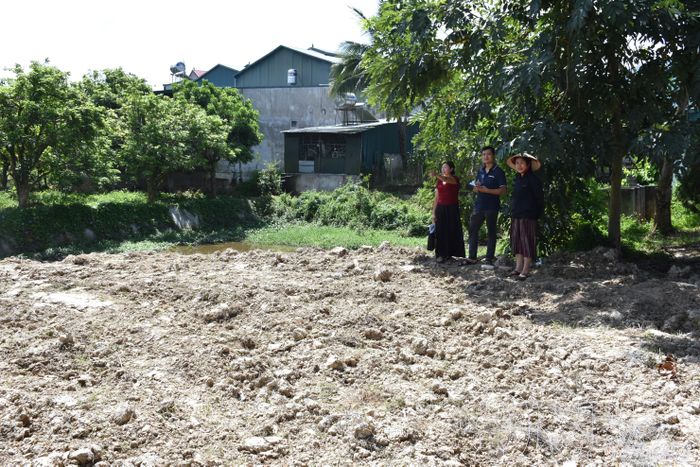 Diện tích dự kiến xây mới nhà văn hóa thôn Tam Vạn, xã Sam Mứn.