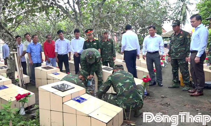 Ban Chỉ đạo 515 tỉnh tiến hành lấy mẫu hài cốt tại các mộ liệt sĩ chưa xác định danh tính