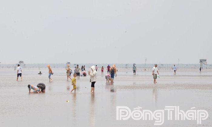 Biển Tân Thành tiếp tục thu hút du khách, góp phần thúc đẩy phát triển thương mại, dịch vụ trên địa bàn xã.