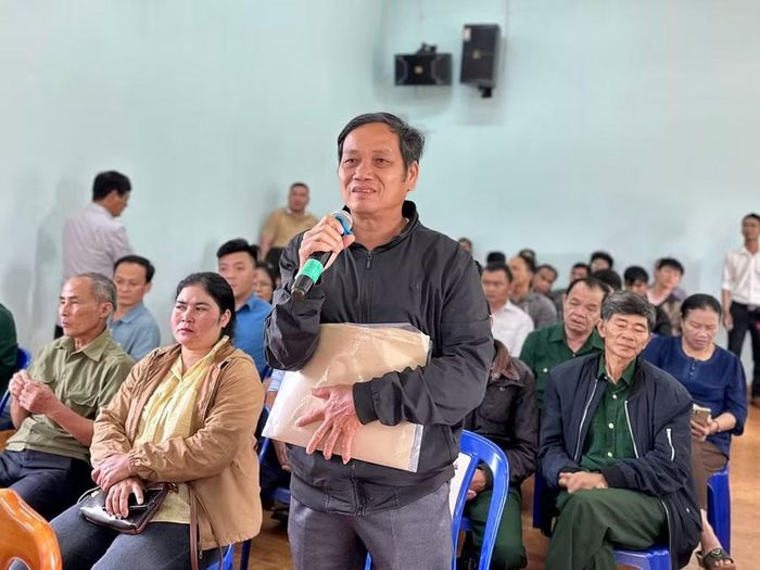  Cử tri xã Kon Gang phát biểu tại hội nghị. Ảnh: Hà Duy 
