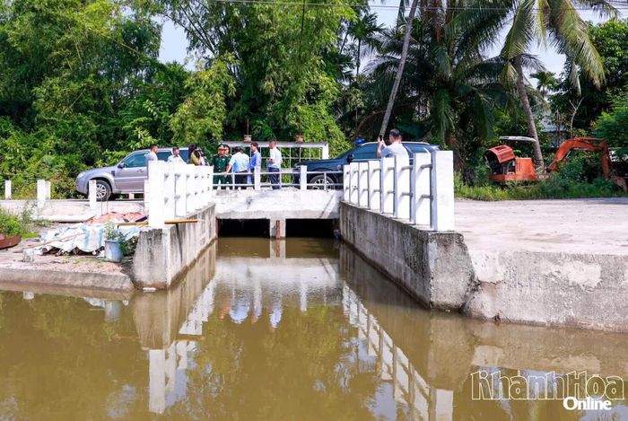 Khu vực thường bị ngập lụt, nước chảy xiết khi xảy ra mưa lũ trên địa bàn thôn Phước Trạch, xã Diên khánh.
