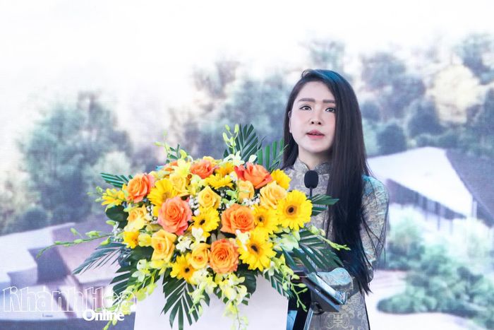 Đại diện chủ đầu tư phát biểu tại lễ khởi công.