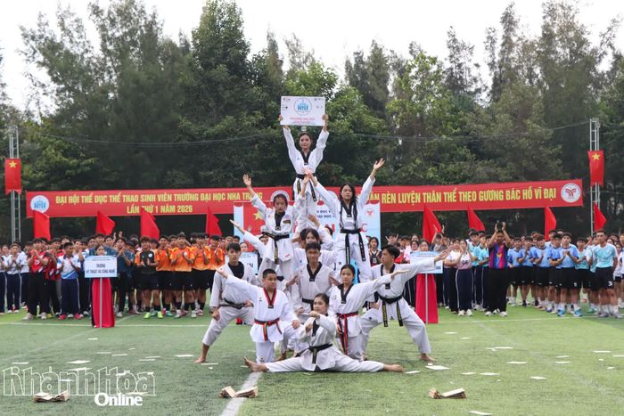 Màn biểu diễn Taekwondo tại đại hội.
