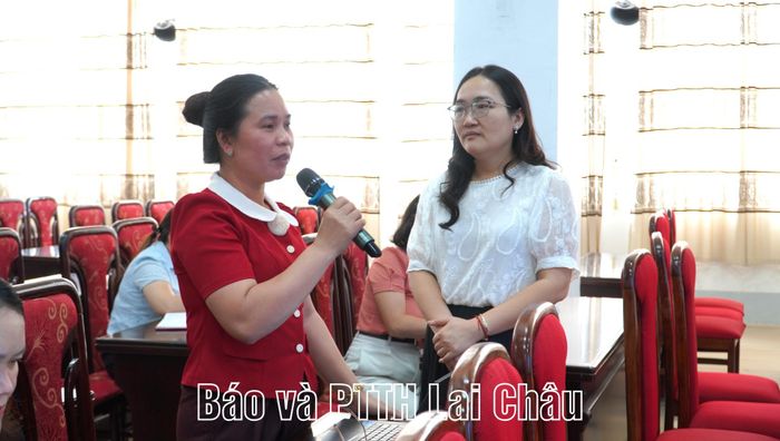 Đại biểu tham gia thảo luận tại hội nghị tập huấn.