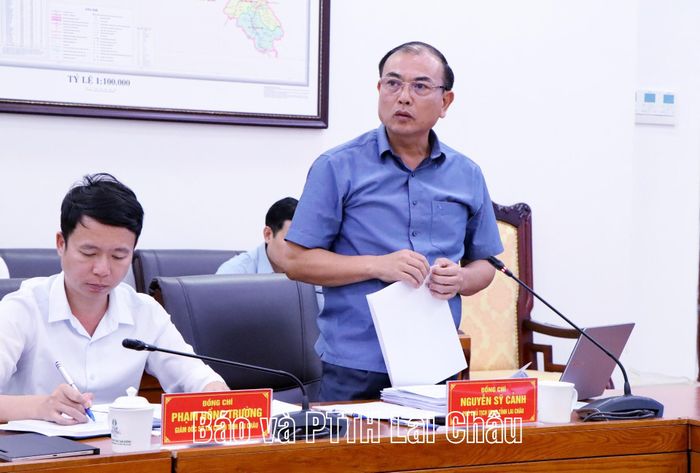 Đồng chí Nguyễn Sỹ Cảnh - Phó Chủ tịch UBND tỉnh phát biểu ý kiến tại phiên họp.