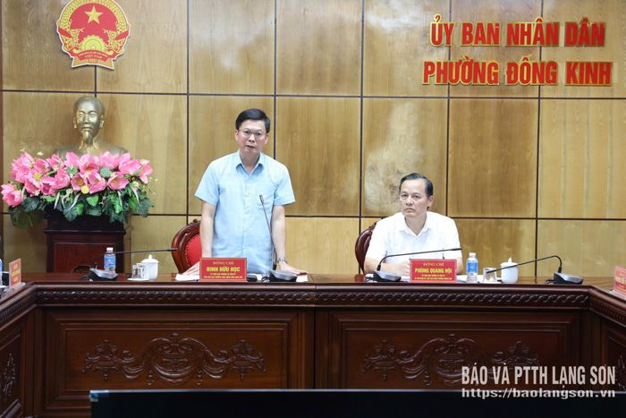 Đồng chí Đinh Hữu Học, Ủy viên Ban Thường vụ Tỉnh ủy, Phó Chủ tịch Thường trực UBND tỉnh phát biểu kết luận buổi kiểm tra