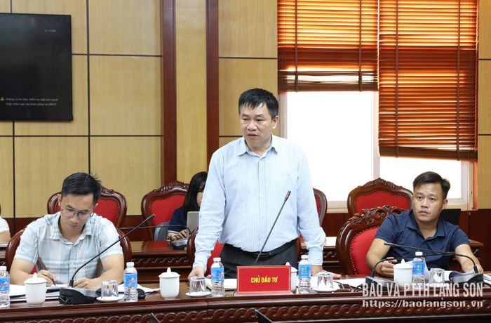 Đại diện chủ đầu tư dự án báo cáo khó khăn, vướng mắc tại buổi kiểm tra