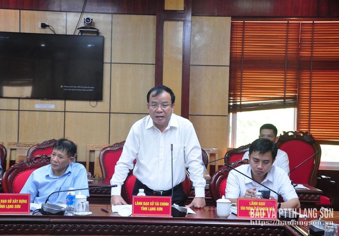 Lãnh đạo Sở Tài chính phát biểu ý kiến tại buổi kiểm tra