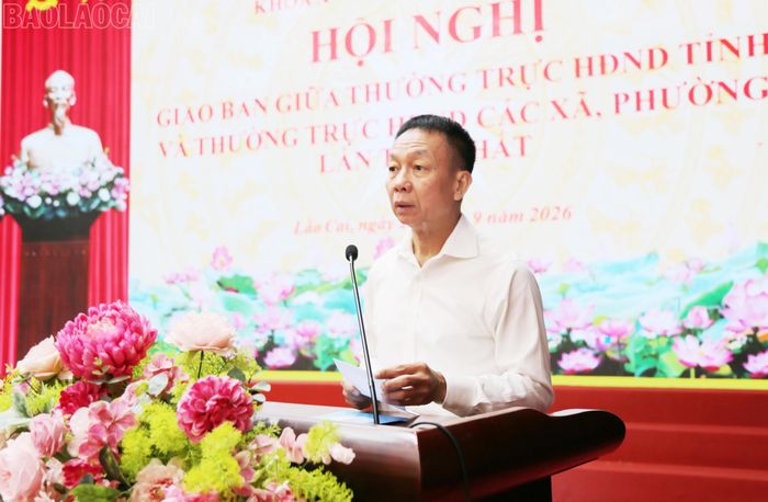 Đồng chí Vũ Quỳnh Khánh - Ủy viên Ban Thường vụ Tỉnh ủy, Phó Chủ tịch Thường trực HĐND tỉnh phát biểu kết luận hội nghị.