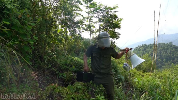 Một số thiết bị phát âm thanh được phát hiện, thu giữ cùng hệ thống lưới bẫy.
