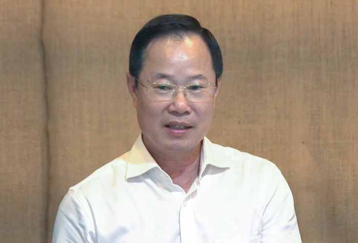 Đồng chí Phạm Triều, Ủy viên Ban Thường vụ Tỉnh ủy, Phó Chủ tịch Thường trực Ủy ban MTTQ Việt Nam tỉnh Lâm Đồng phát biểu tại buổi gặp mặt Hội người Việt Nam - Campuchia tại tỉnh Mondulkiri