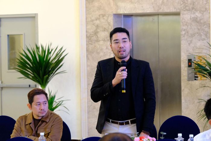 Ông Lê Xuân Tiến, đại diện Công ty TNHH Xuất nhập khẩu VOCO phát biểu, ghi nhận sự hỗ trợ kịp thời của các cấp, chính quyền địa phương đối với hoạt động của doanh nghiệp