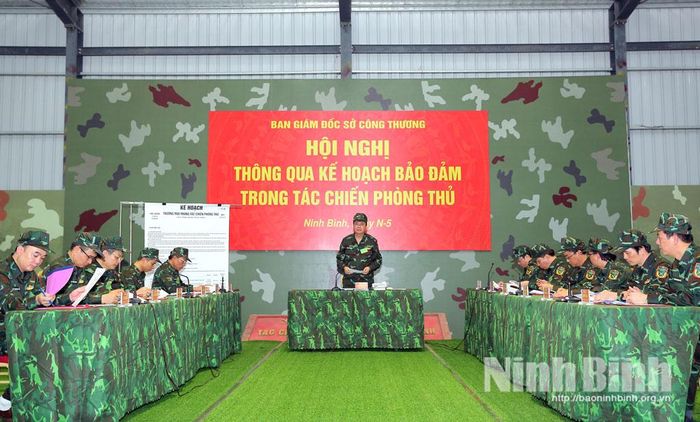 Hội nghị vận hành cơ chế khi chuyển hoạt động của Sở vào thời chiến, tổ chức chuẩn bị bảo đảm tác chiến phòng thủ.