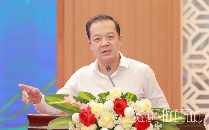 Thứ trưởng Bộ Khoa học và Công nghệ Phạm Đức Long phát biểu tại hội nghị.