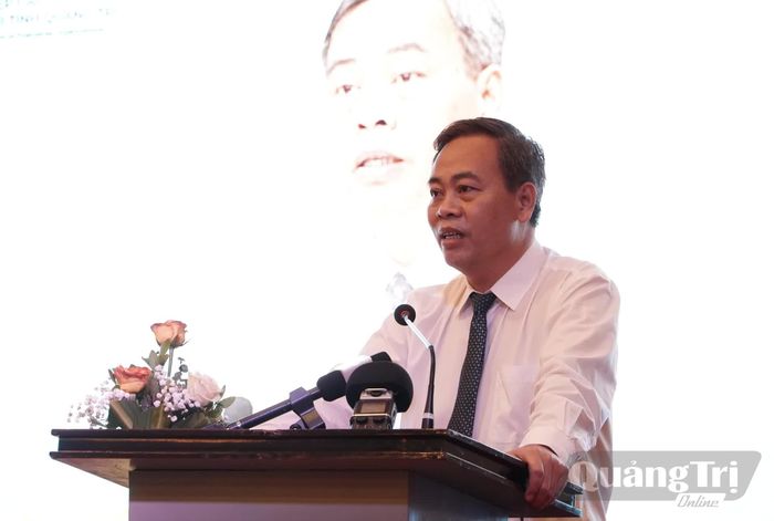 Đồng chí Nguyễn Đăng Quang, Phó Bí thư Tỉnh ủy, Chủ tịch HĐND tỉnh phát biểu chào mừng tại tọa đàm - Ảnh: T.Đ