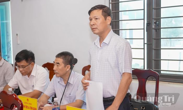 Đại diện lãnh đạo các sở phát biểu tại buổi làm việc - Ảnh: N.H