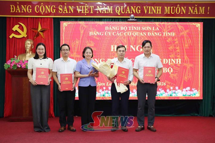 Đồng chí Chủ nhiệm Ủy ban Kiểm tra Tỉnh ủy, Phó Bí thư Thường trực Đảng ủy các cơ quan Đảng tỉnh trao quyết định thành lập Ban Xây dựng Đảng và quyết định phân công, bổ nhiệm Trưởng ban, Phó Trưởng ban Xây dựng Đảng.