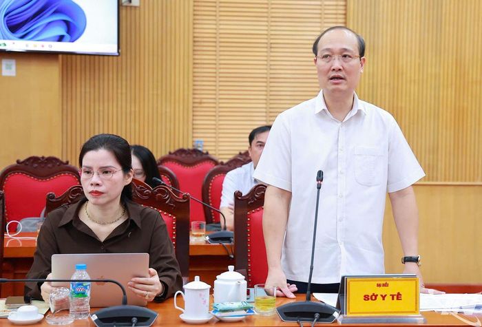 Lãnh đạo Sở Y tế phát biểu tại Hội nghị.